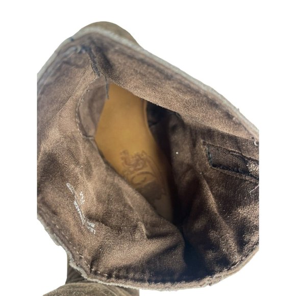 Nine West Vintage American Brown Suede Leather Slouchy Boots 7 M Boho Peasant - Picture 11 of 13
